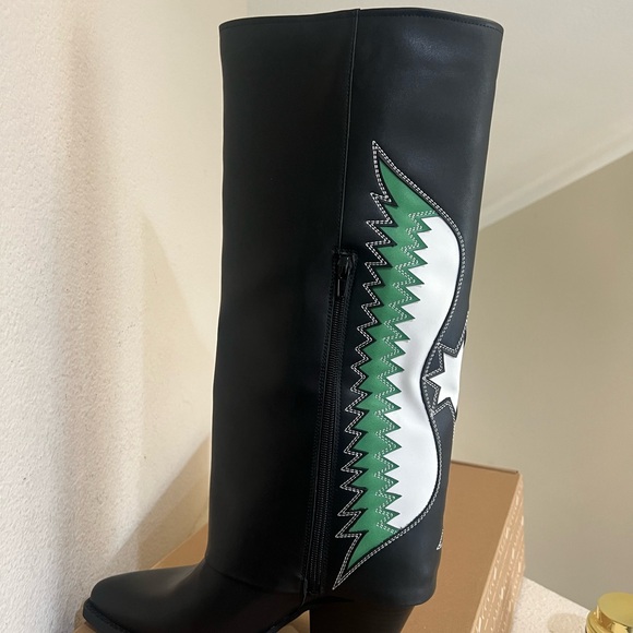 Zodiac Rowena Faux Leather‎ Wings Women's Multi Black Knee High Boot FS 9.5 - Picture 6 of 11